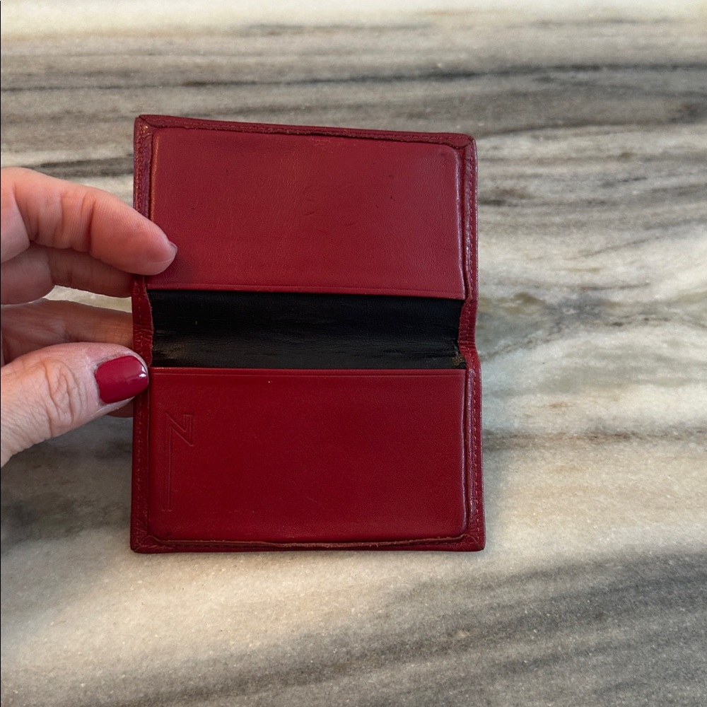 Italian leather mini card case - Picture 2 of 4